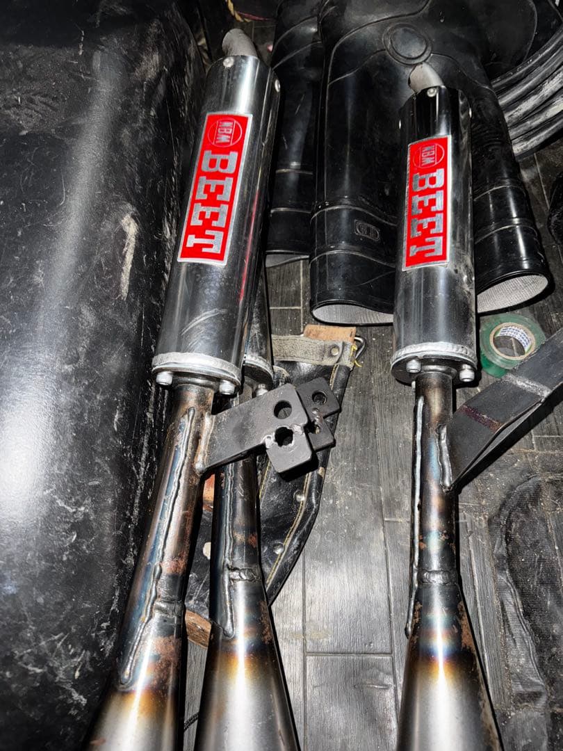 gt380 k2テックマフラー　beetステッカー前期用