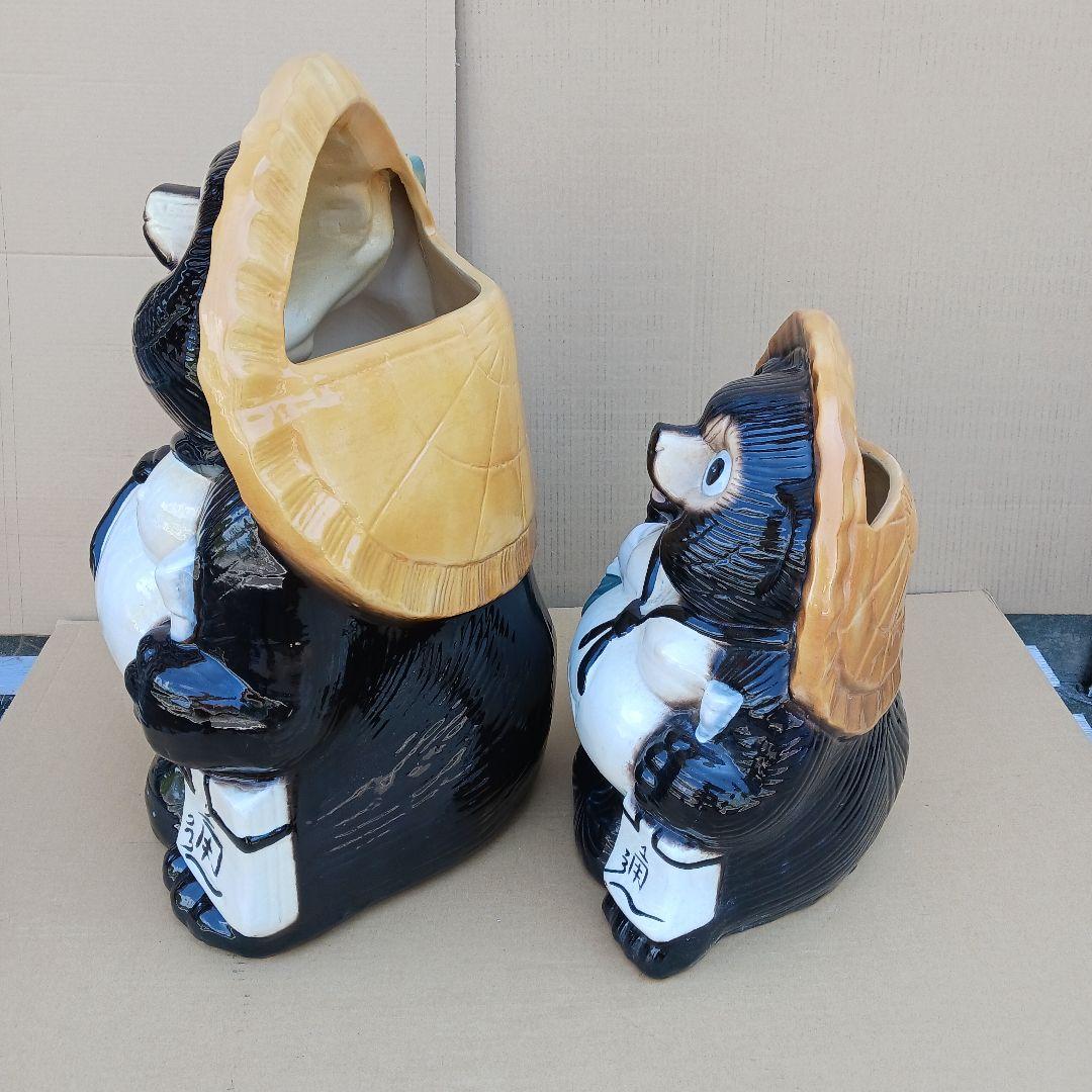 新品　陶器　傘立て　タヌキ　大型　難有　縁起物　オブジェ　置物　和風食堂　業務用