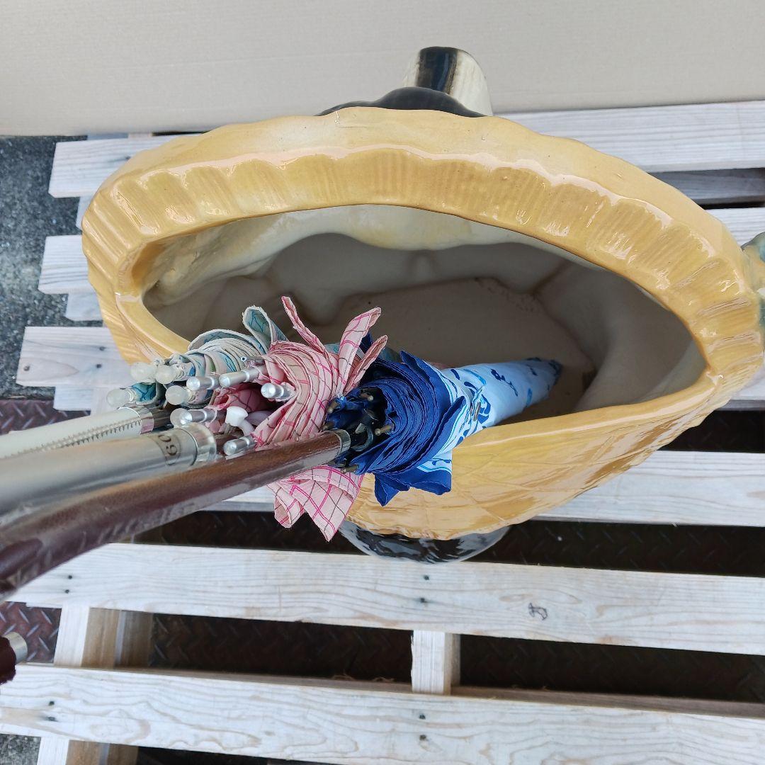 新品　陶器　傘立て　タヌキ　大型　難有　縁起物　オブジェ　置物　和風食堂　業務用