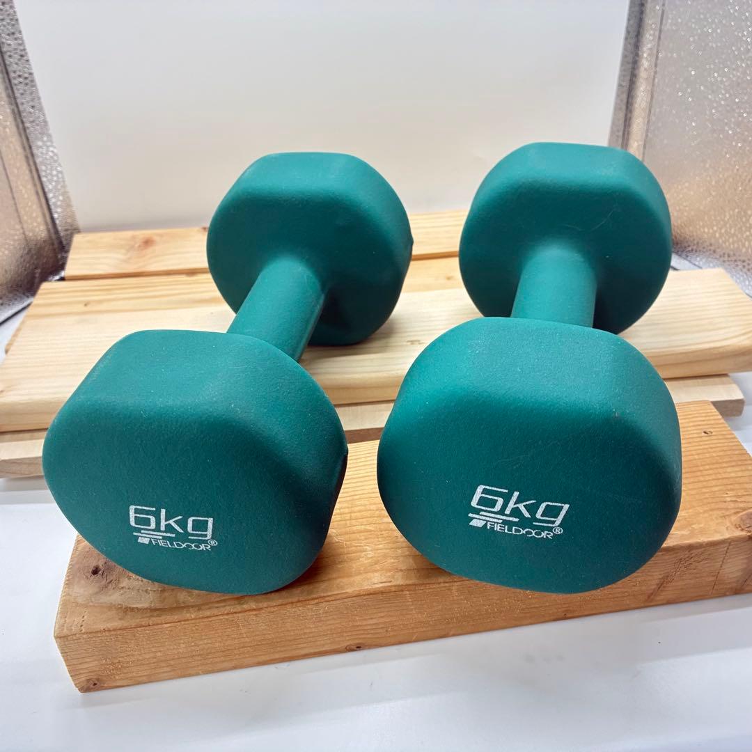 FIELDOOR 8kg 6kg ダンベル 2個セット