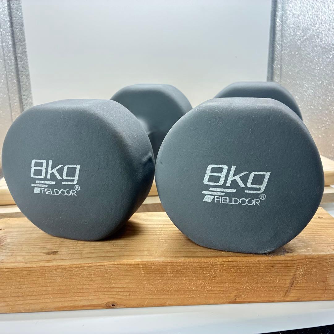 FIELDOOR 8kg 6kg ダンベル 2個セット