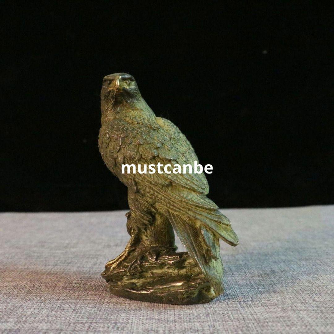 銅器 大展宏図 雄鷹展翅 家庭 応接間 事務室 装飾品 置物