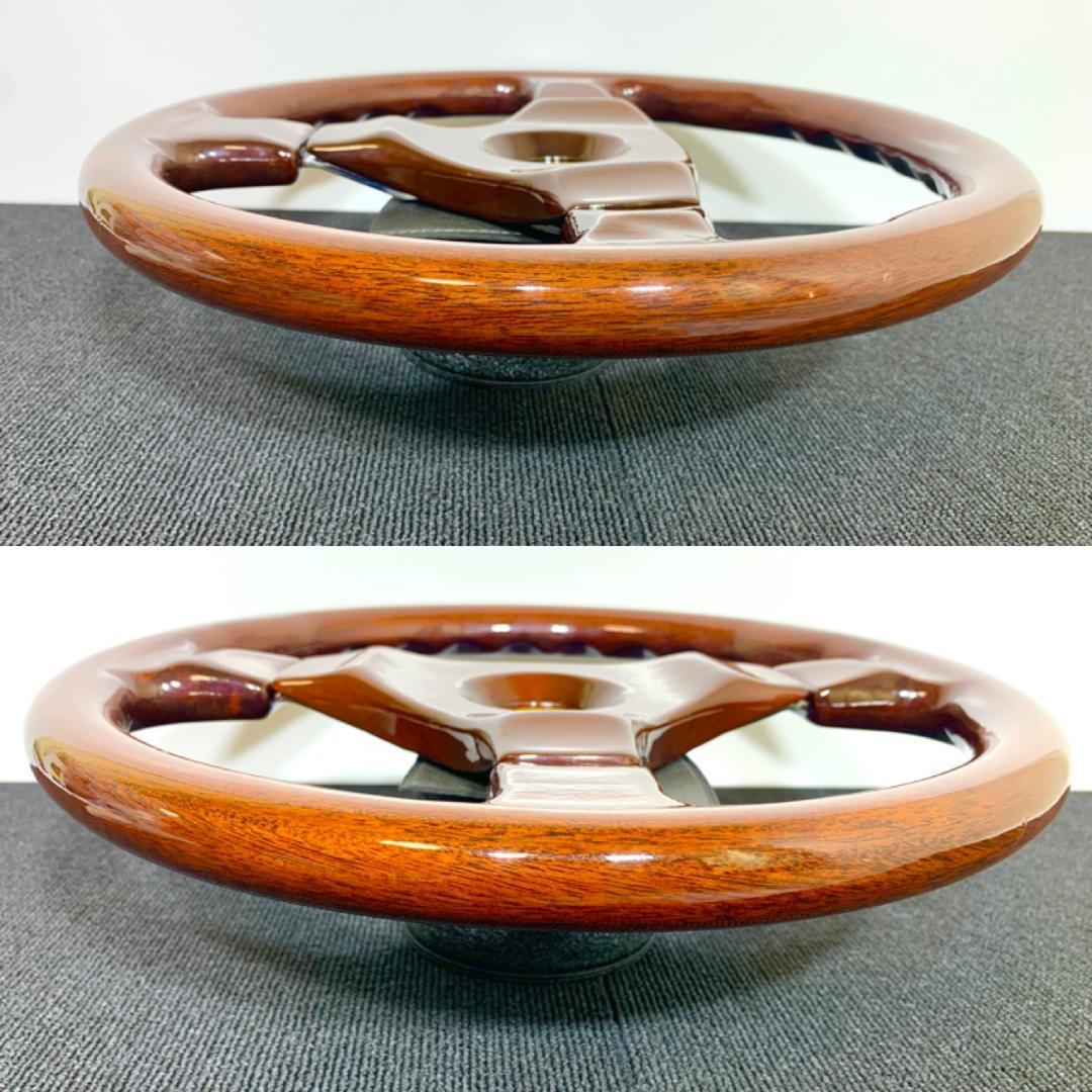 良品 エムズスピード ウッドステアリング 35パイ ホーンボタン付 当時物 希少