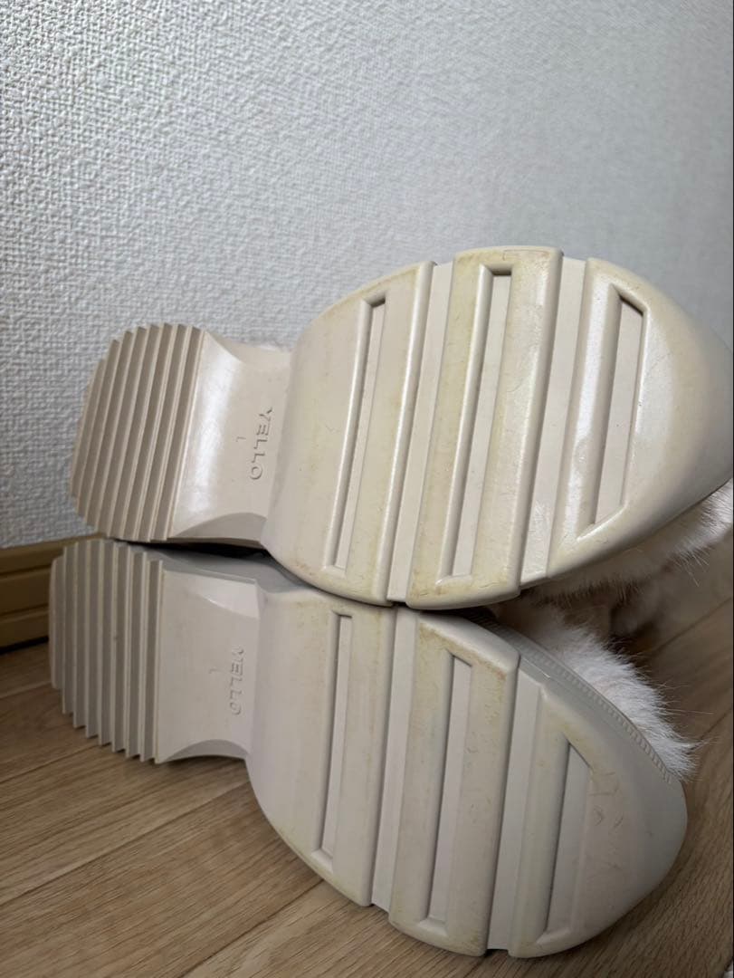 YELLO MOJU LONG BOOTS ベージュ Lサイズ