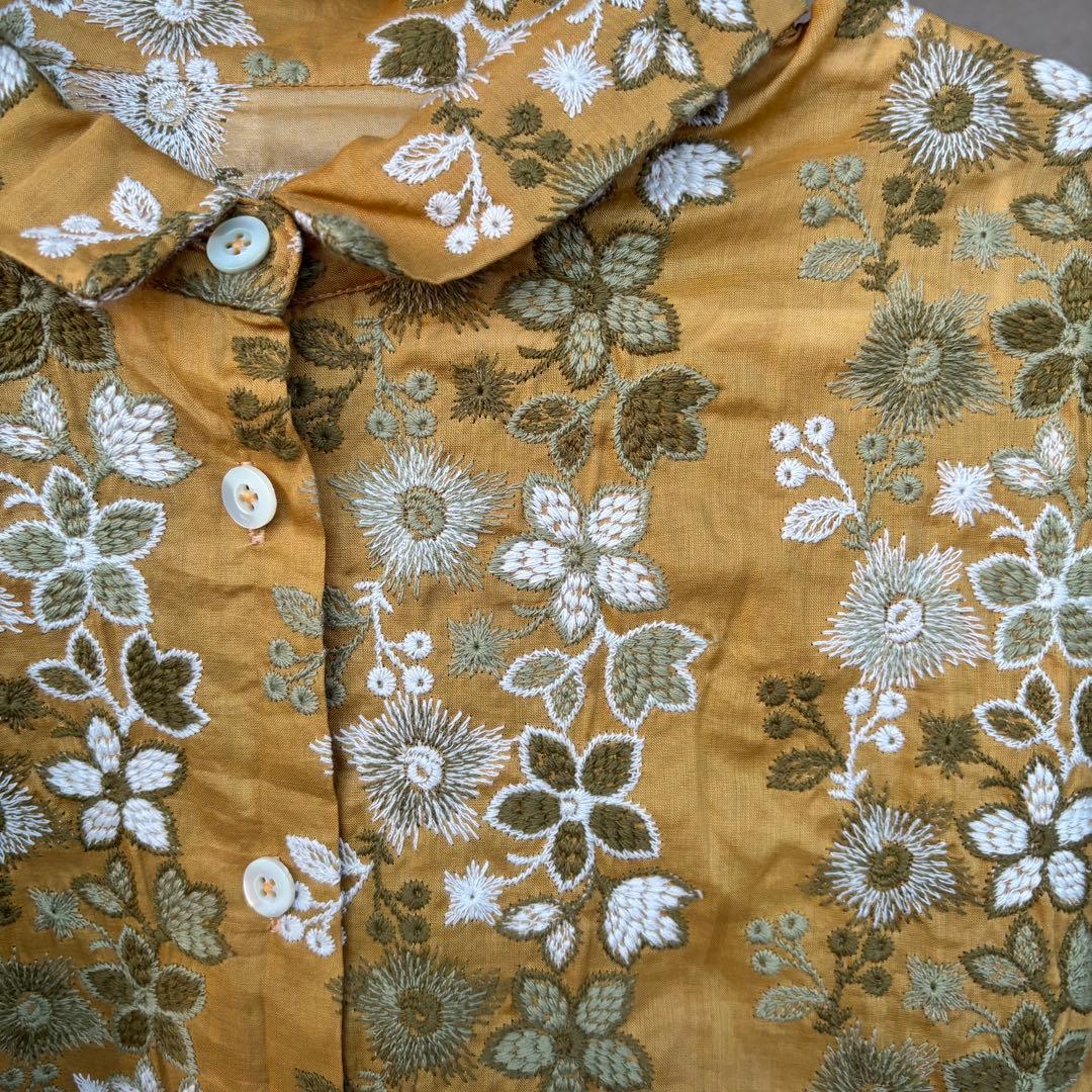 コットンハウスアヤ　花柄刺繍　シャツ　ブラウス　チュニック
