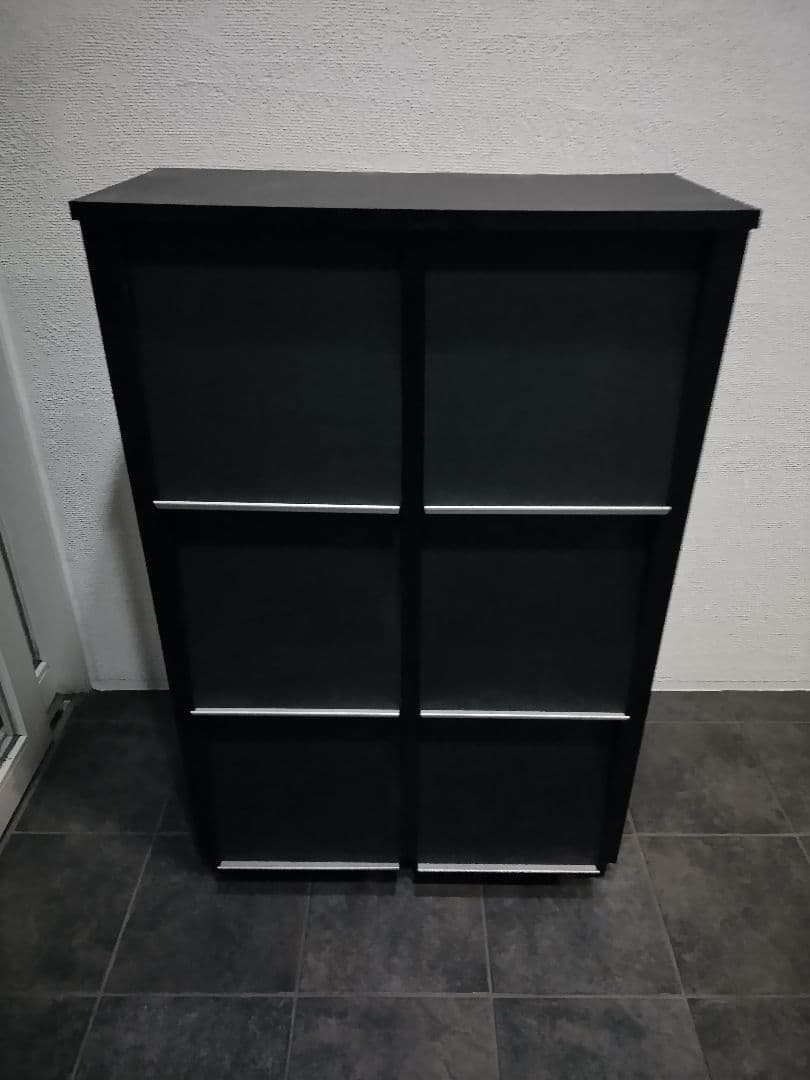 木製ディスプレイラック 本棚 フラップ扉