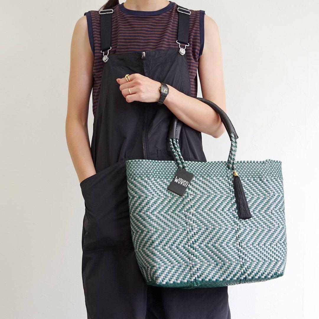 美品 WOVEN ウーヴン メルカドバッグ ミドルトート