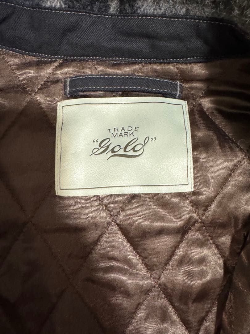 Gold チェック柄ジャケット Lサイズ