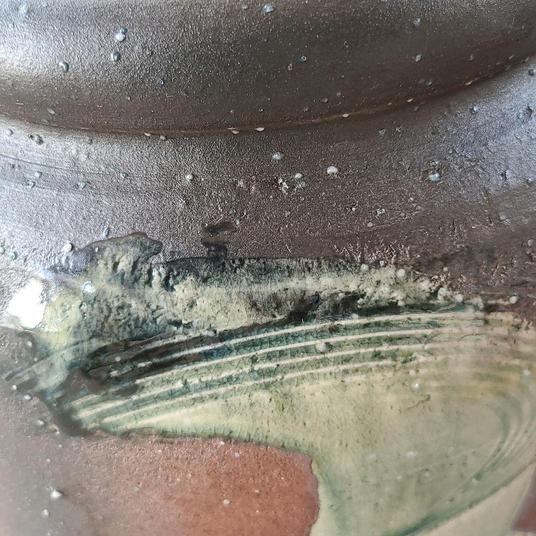 信楽焼 傘立て 灰釉クシ目 高さ４３cm