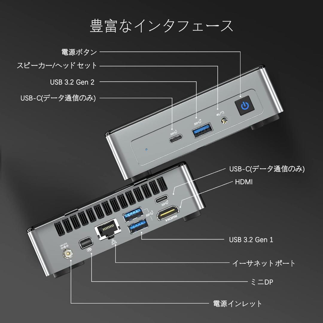 ミニPC 第11世代 N5105 16GB デュアル DDR4 512G SSD