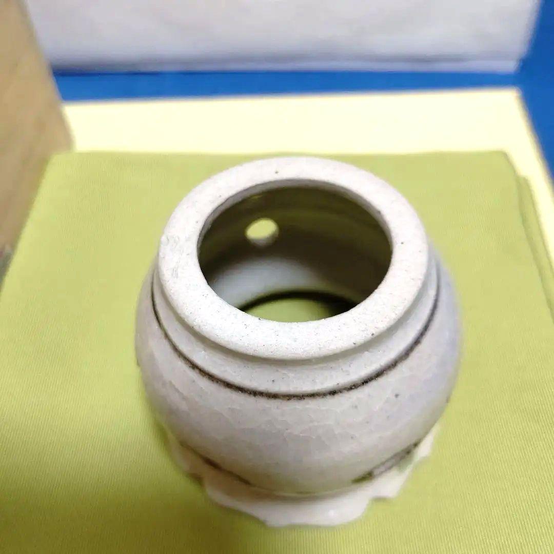 茶道具、蓋置、弥七田織部、加藤光右衛門作、はな3番