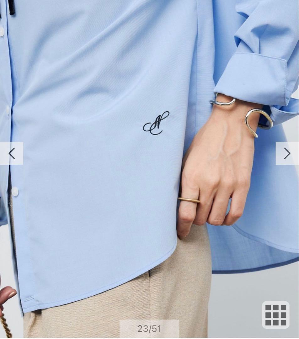 NOLLY'S ウォッシャブルリボン付きシャツ　新品