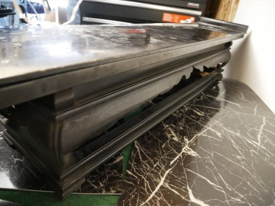 限定値下　収集品　歴史ある寺院の整理品　木製本金箔　幅115㎝　西用　3327