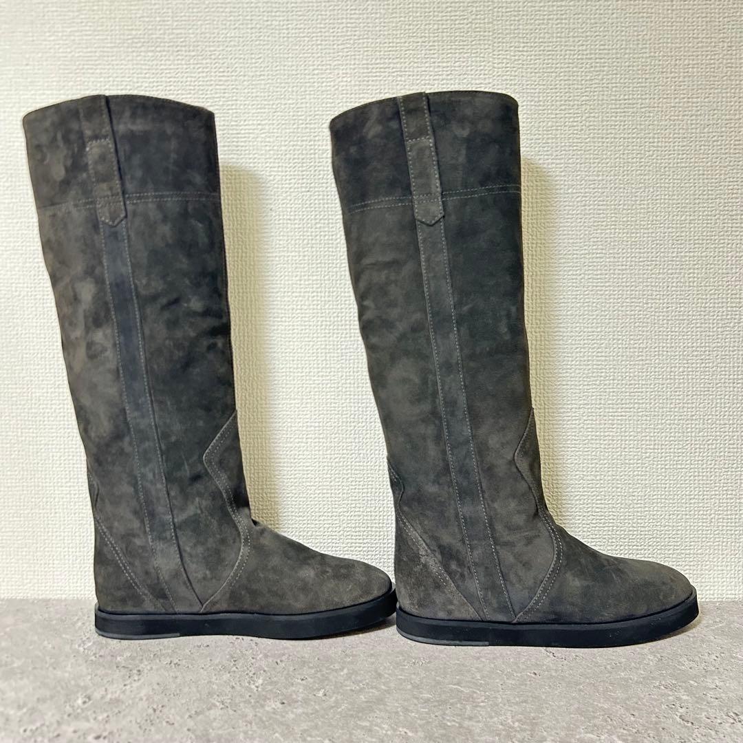 新品箱付✨希少 ファビオルスコーニ インヒール ロングブーツ スエード
