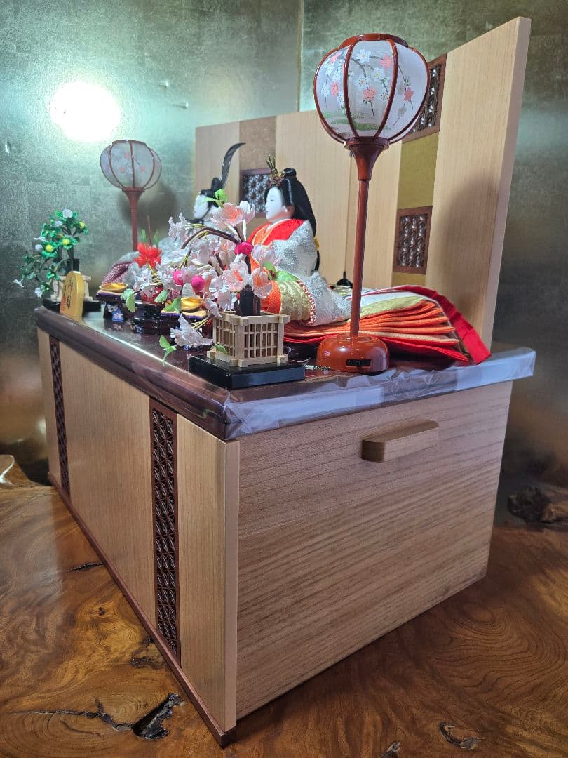【一点限り】雛人形 収納飾り　最高級官邸雛　SH55