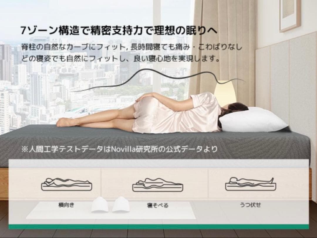 マットレス クイーン 抗菌 防ダニ加工 厚さ16cm 30D高密度 やや硬め