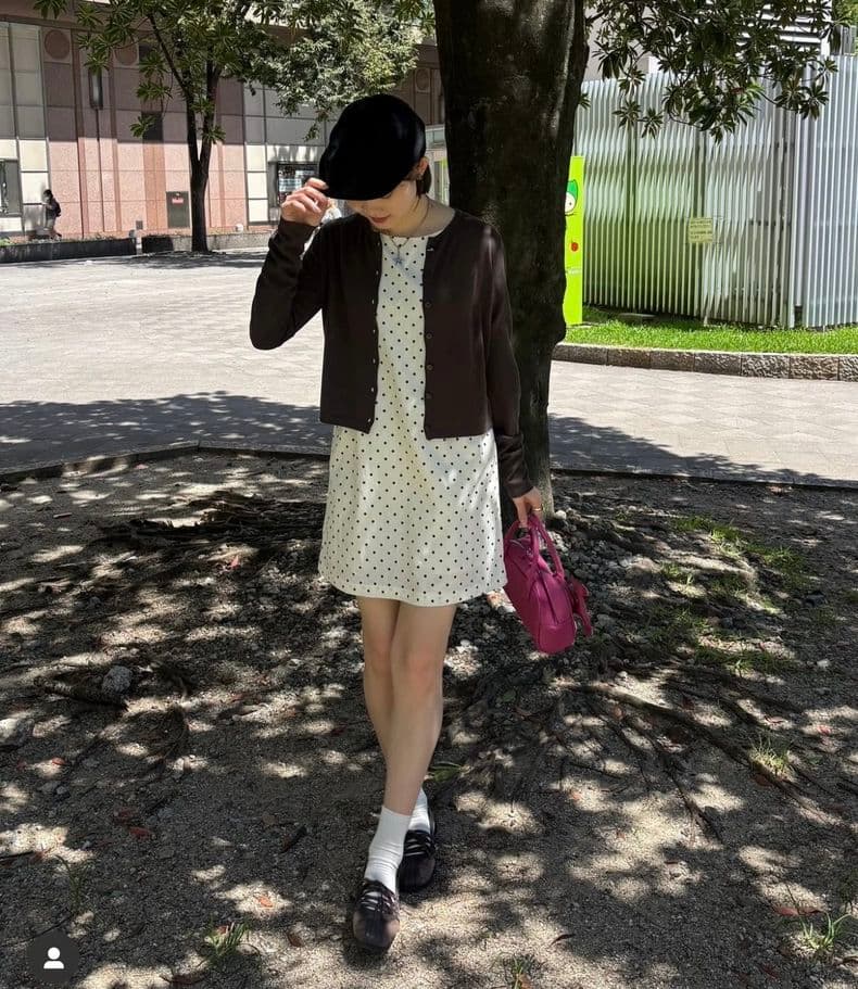 完売品 ドット柄 ミニ丈 ジャンスカ TINA：JOJUN