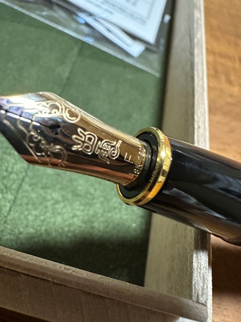 プラチナ万年筆 出雲 細字 F 店舗印保証書あり