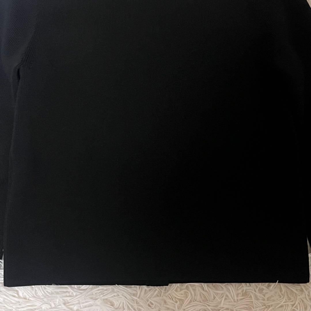 【BrooksBrothers】極美品 ノーカラー ニット ジャケット ブラック