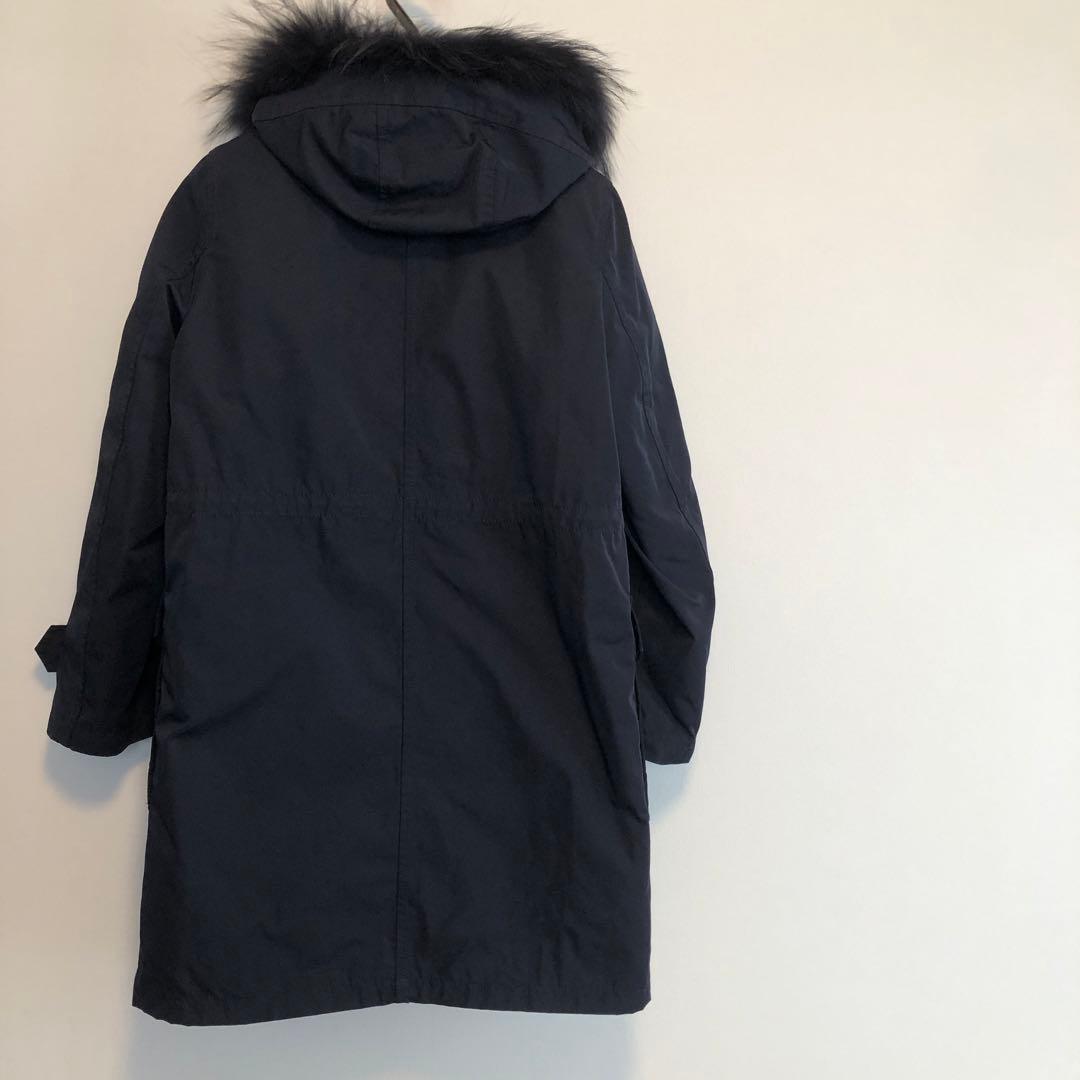 【着用1回】iCB ネイビー ダウン素材 モッズコート Mサイズ