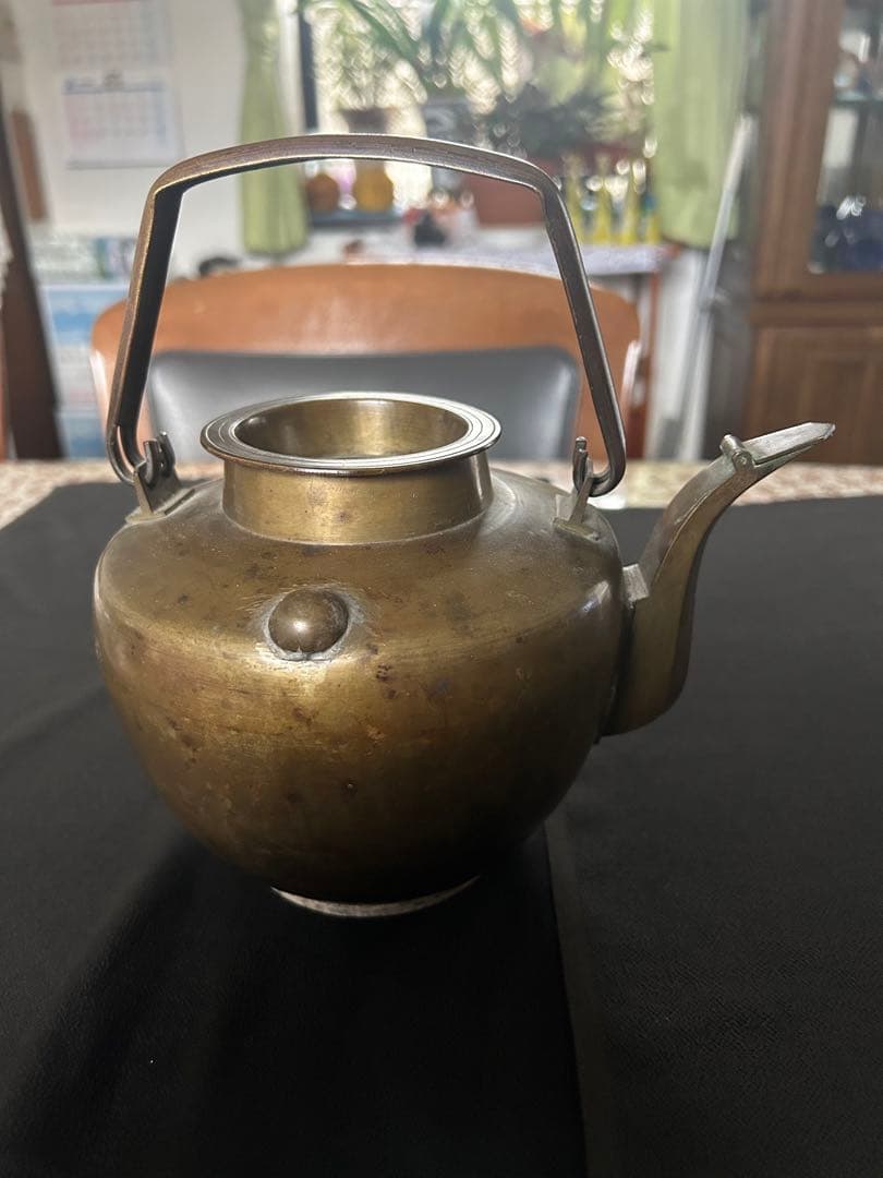 中国古玩急須　煎茶道具　煎茶道　煎茶　金属　鉄瓶　骨董　アンティーク