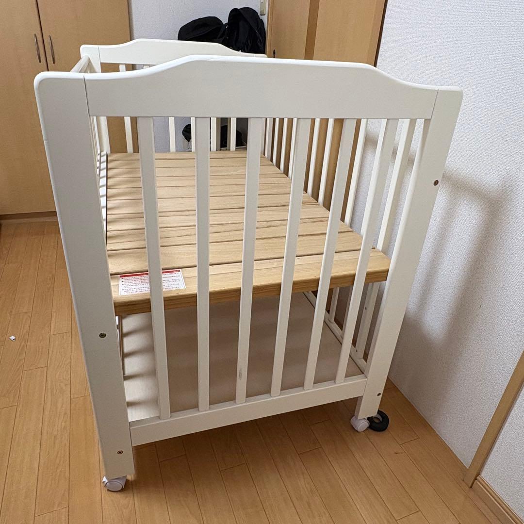 Mel⭐︎カトージ　ベビーベッド　ホワイト