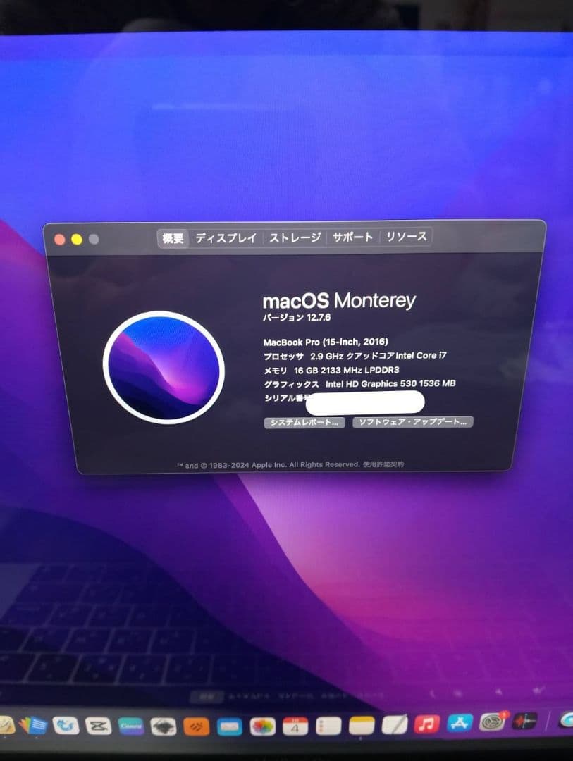 す*め様 MacBook Pro (15インチ, 2016) 512GB