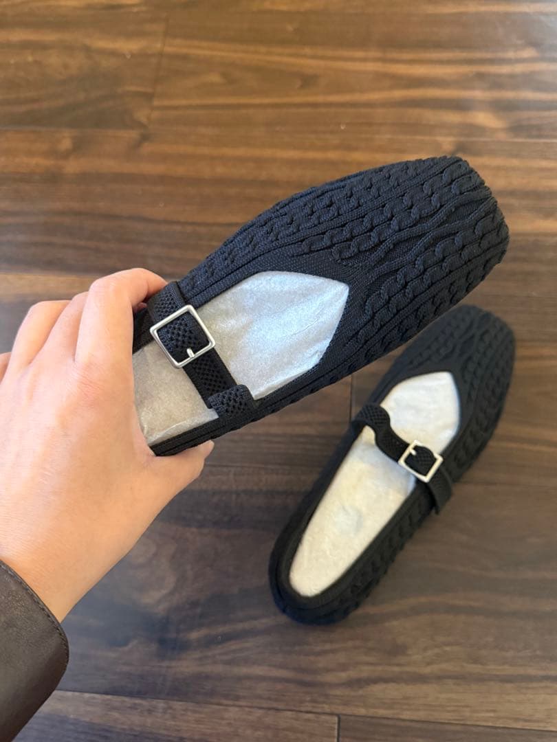 新品 VIVAIA スクエアトゥ 超軽量 厚底 メリージェーン フラットシューズ