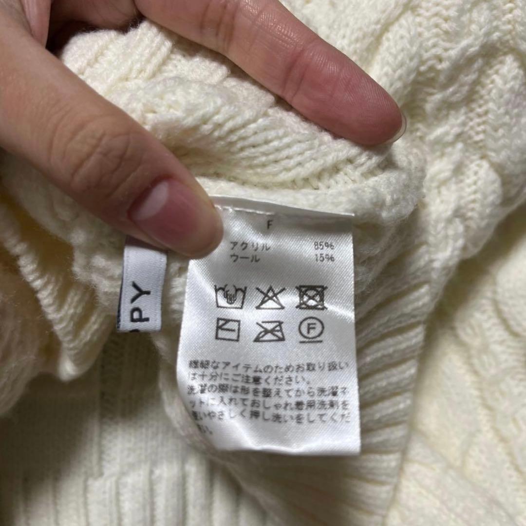 トップス POPPY RIBBON FLOWER CROPPED CARDIGAN