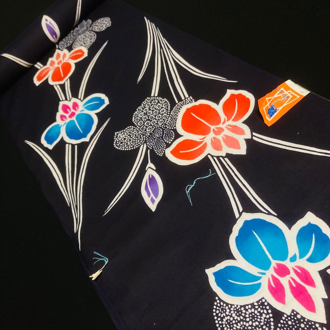 着物と帯オレンジ y219◾️未使用美品割と綺麗な木綿浴衣反物24点まとめて◾️