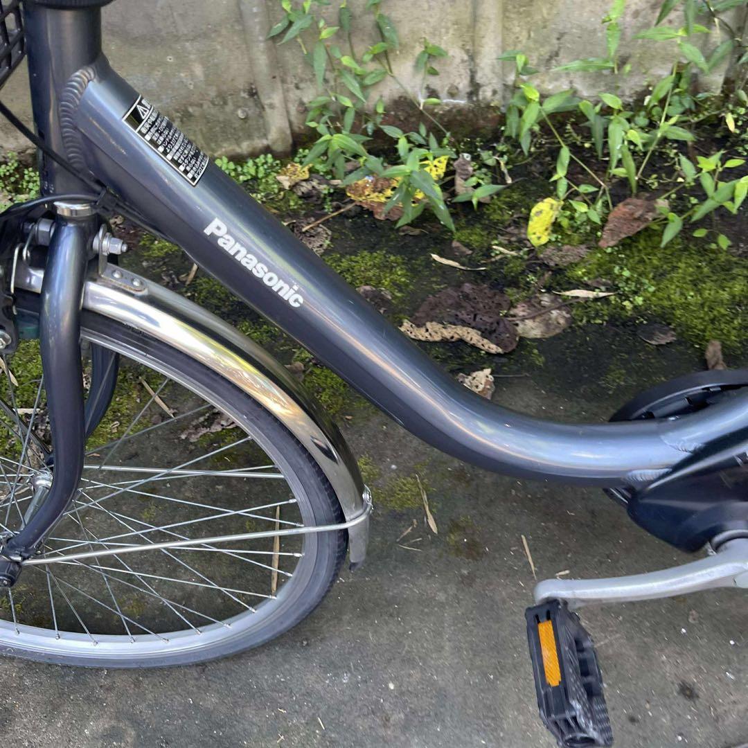 Panasonic 電動アシスト自転車 グレー カゴ24インチバッテリー12ah
