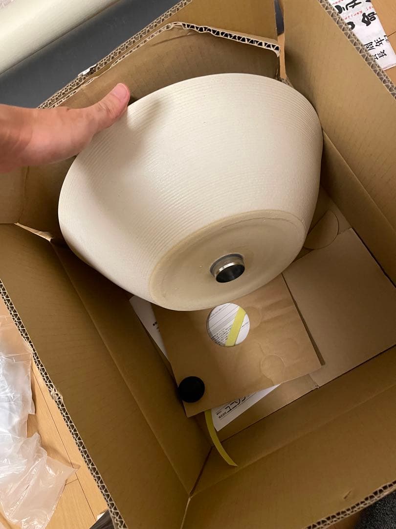 新品　ユニソン 陶芸ポット セレス 水栓パン シルクベージュ