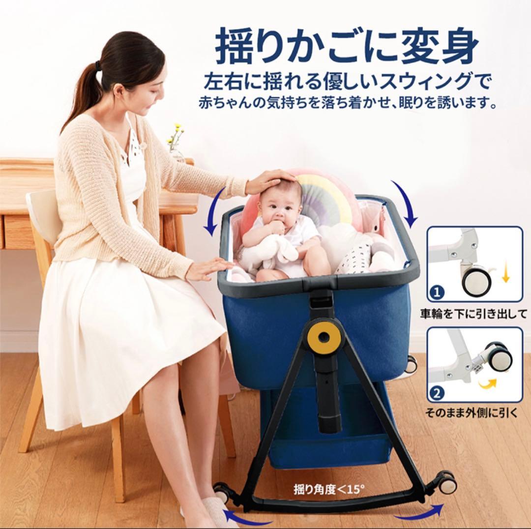 【新品】折り畳みベビーベッド 2025年モデル　カーキ