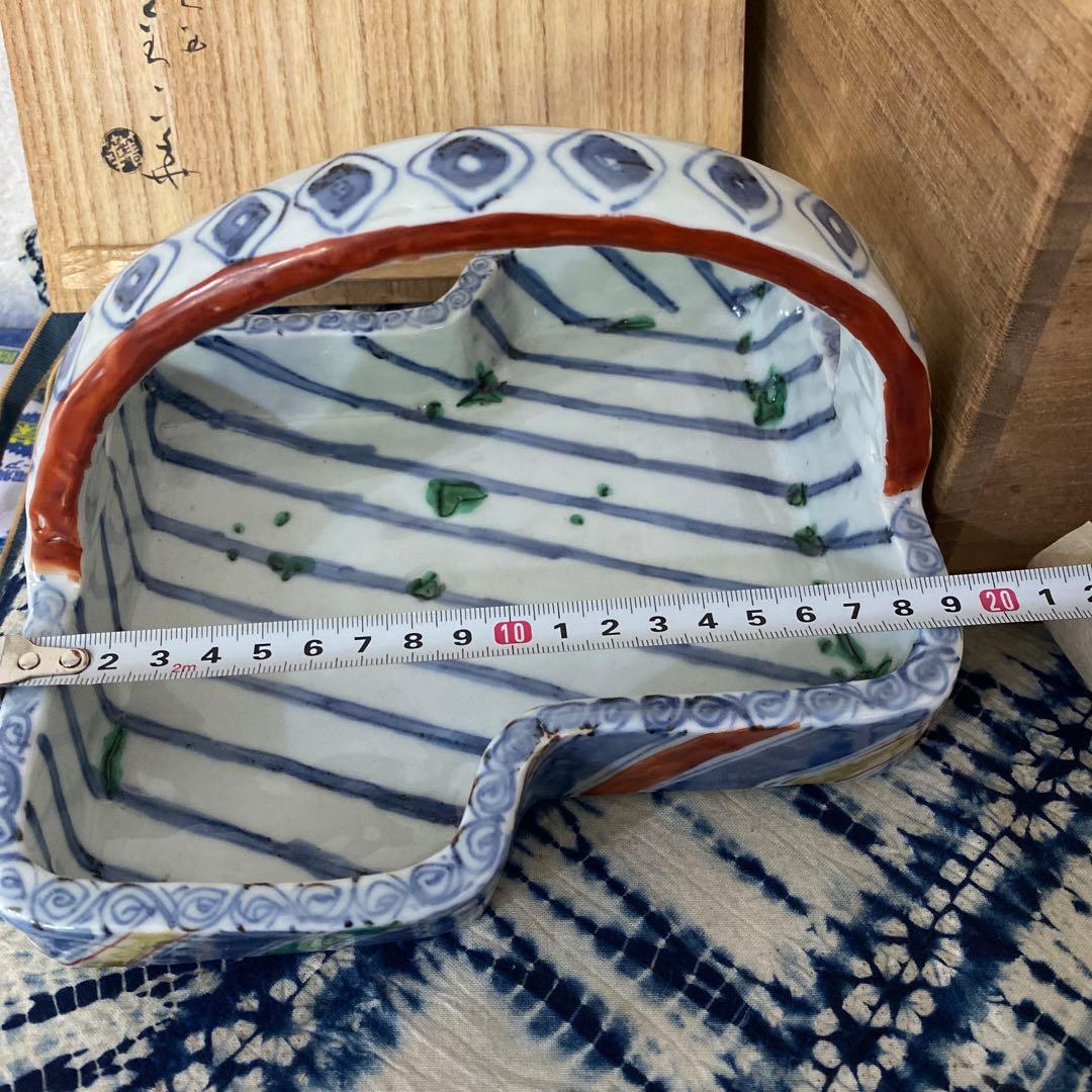 須田菁華　天啓赤絵風　手鉢