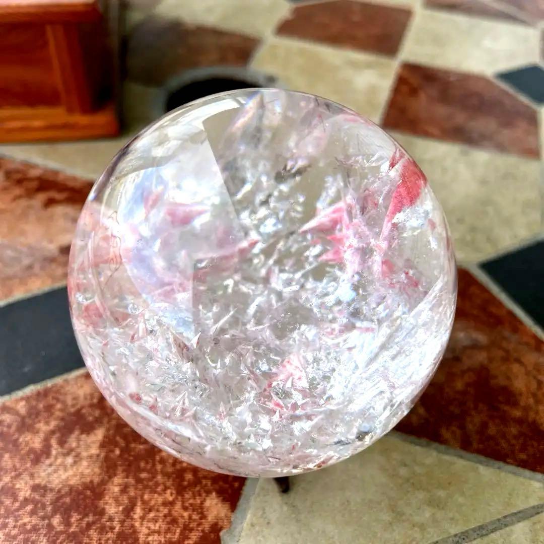 超激レア❗️❗️クォーツイン　ロードクロサイト　インカローズ　天然石　丸玉　水晶