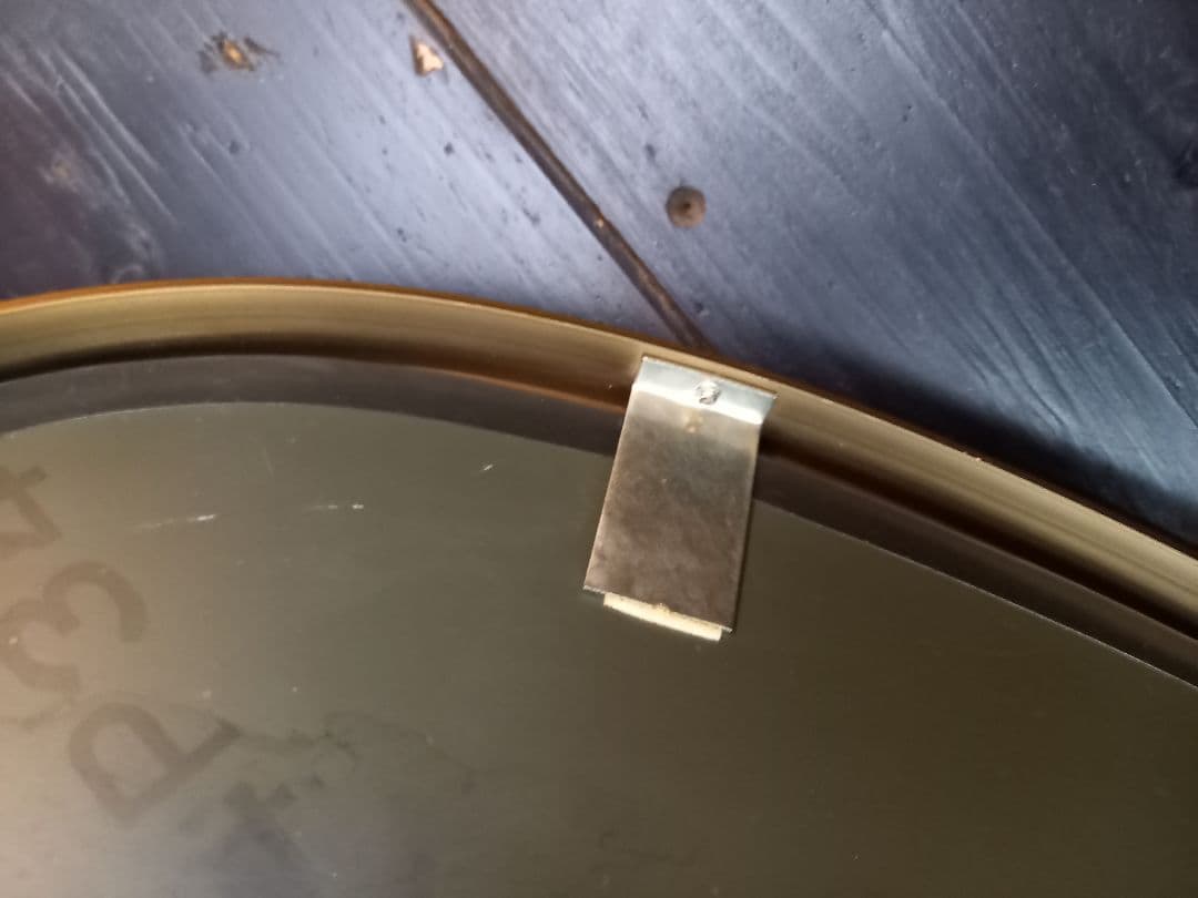 ヴィンテージ　オーバル形　真鍮製　エンジェル　トップ　パール　ビーズ　　ミラー