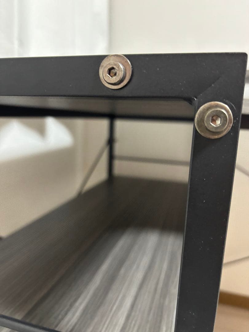 L字デスク 120cm幅 グレー　ディスプレイ棚　大容量棚付き