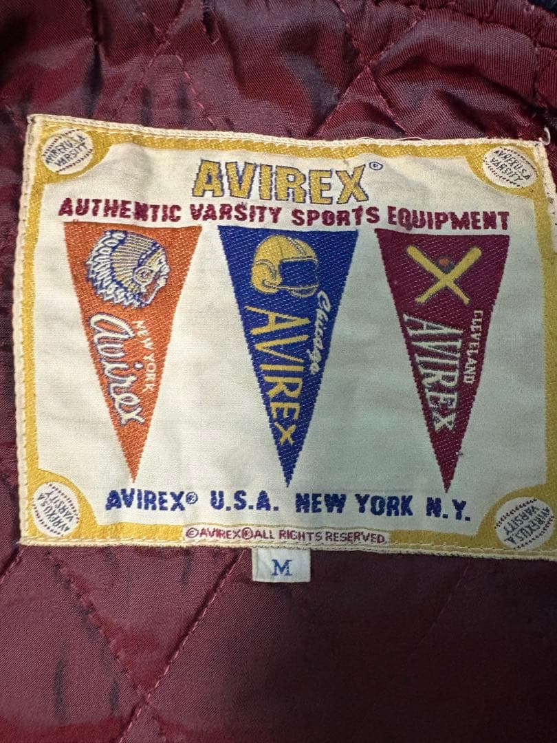 AVIREX レザージャケット　スタジャン Mサイズ