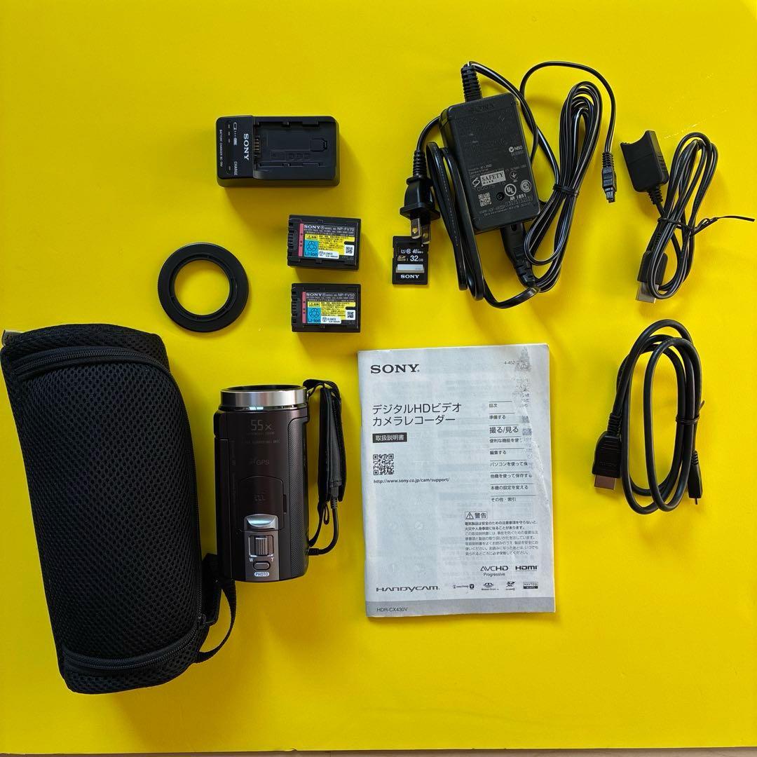 SONY HDR-CX430V ハンディカム　ビデオカメラ