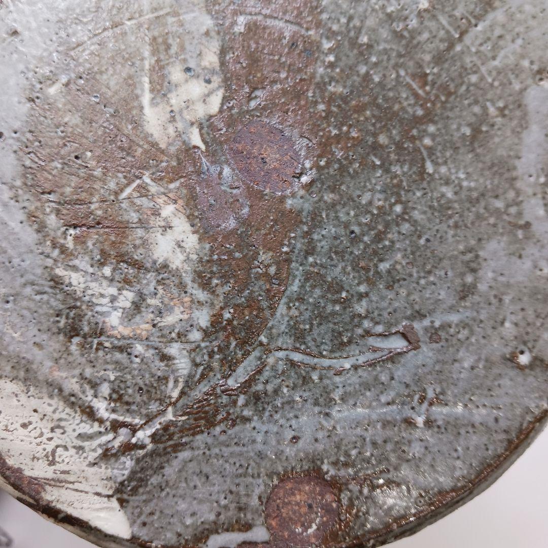 Y2228-1 茶道具 山王窯 菊地弘 粉引水指 共箱　AA