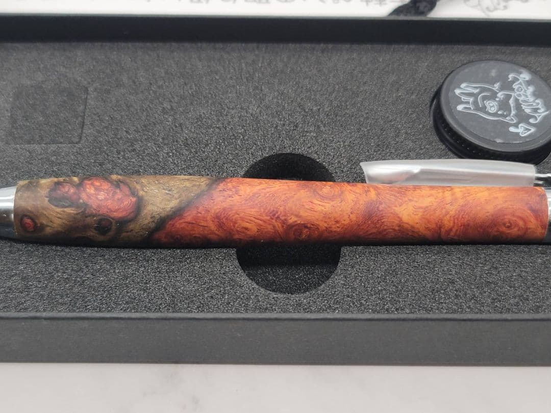 新品　こぶた工房　極上+花梨瘤　赤青瘤　シャープペンシル0.5