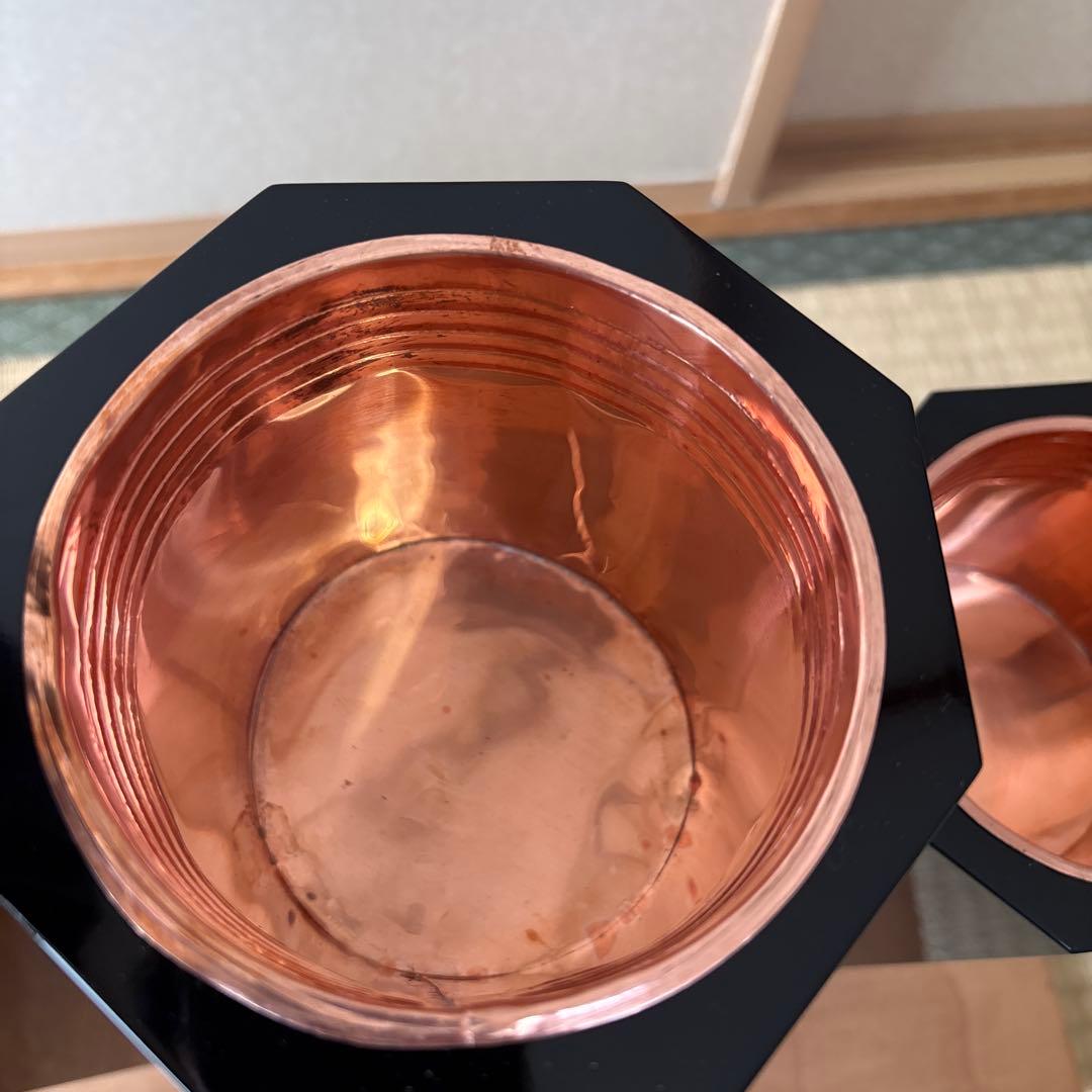 72 美品！八角五管筒　五管　真塗　5本セット　花入れ　華道具　生け花　寸胴
