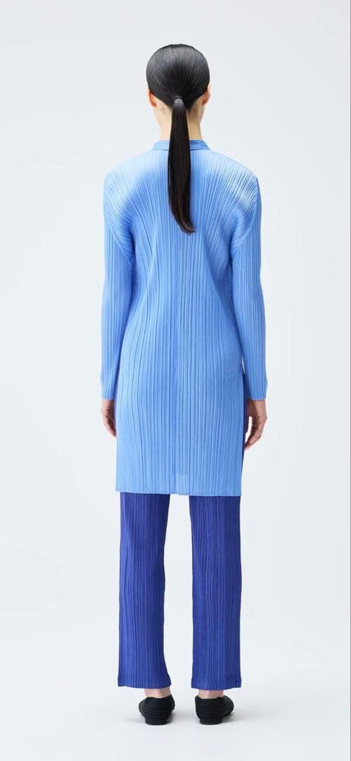 未使用　PLEATS PLEASE　長袖チュニック丈シャツ　オフホワイト