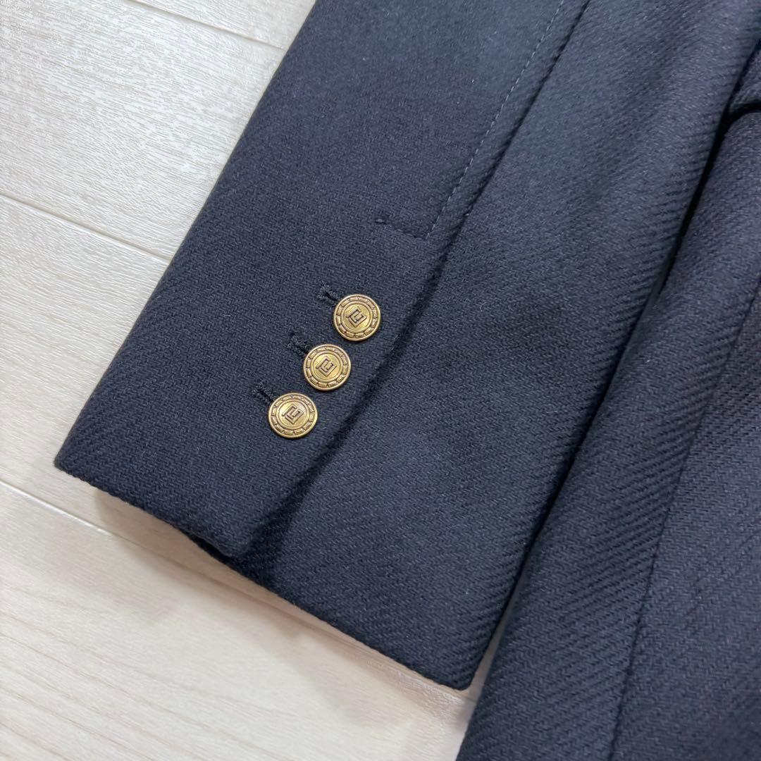 極美品 ZARA 大きい L マンテコ ナポレオン 金ボタン ダブル ブラック