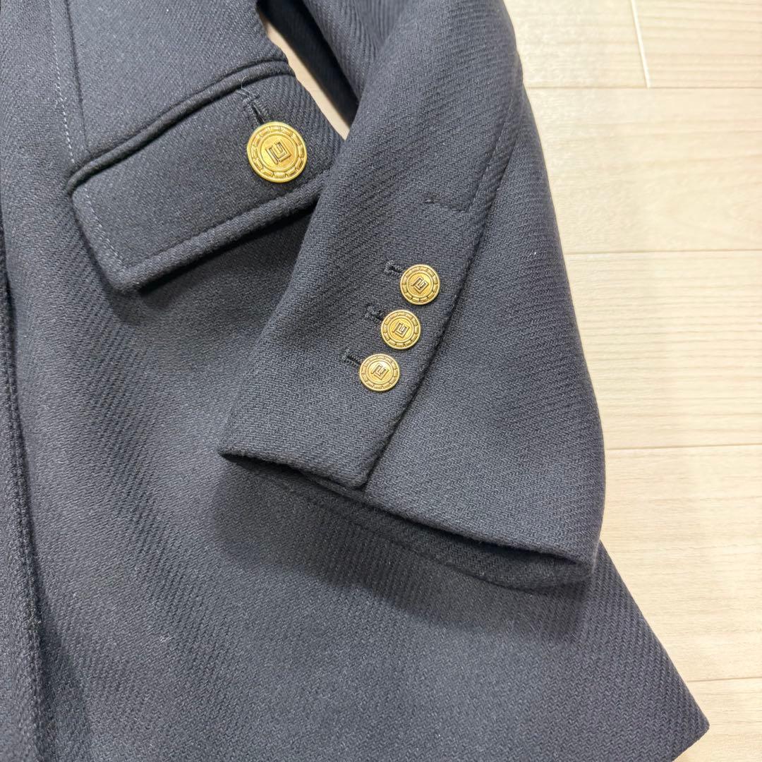 極美品 ZARA 大きい L マンテコ ナポレオン 金ボタン ダブル ブラック