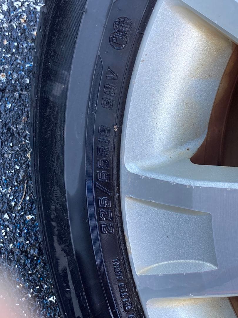 デリカD:5純正アルミ&タイヤ　DANLOP ENASAVE 225/55R18