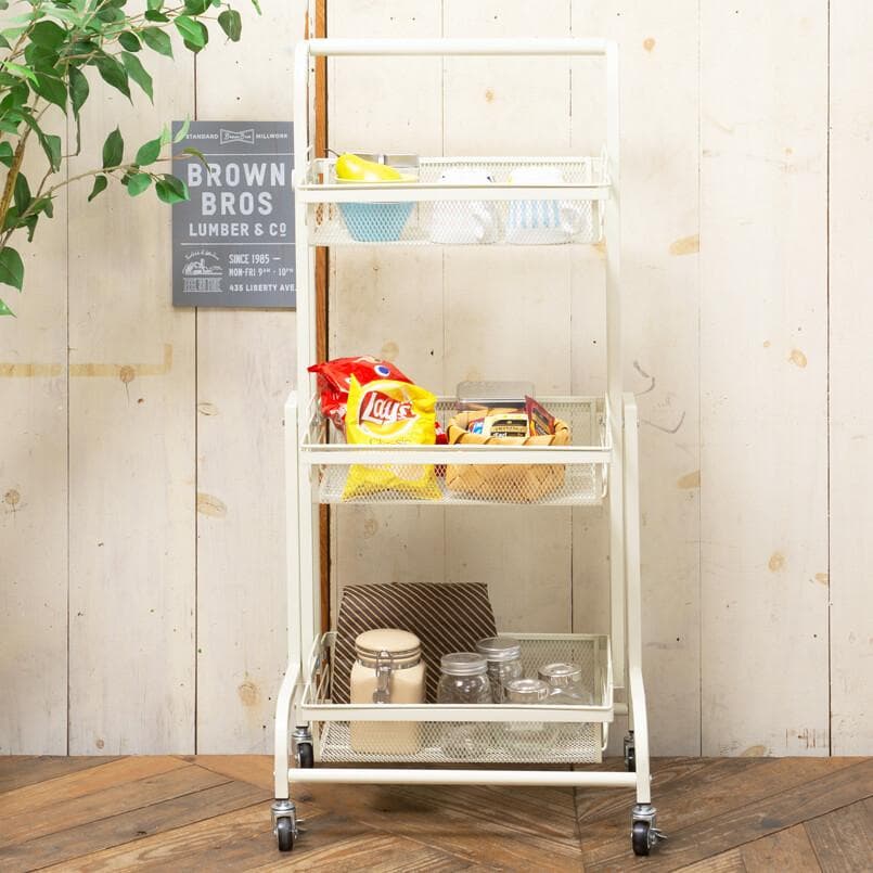 NGI WG RBS　収納ワゴン　ホワイト　収納ラック