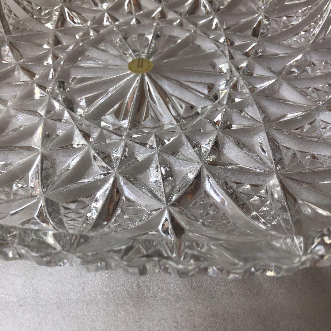 ガラスのカゴ23センチ× 24センチ　HOYA