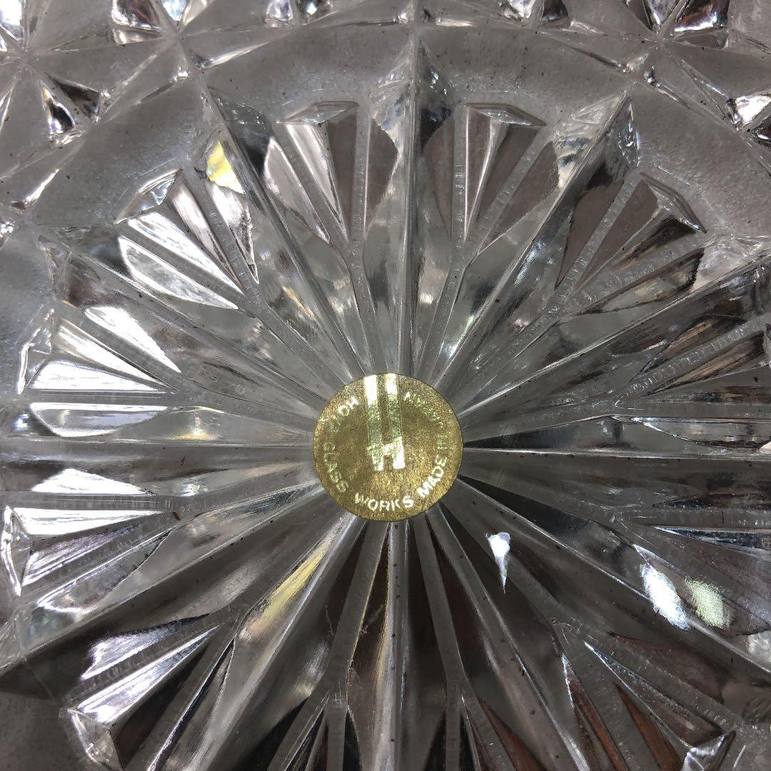 ガラスのカゴ23センチ× 24センチ　HOYA