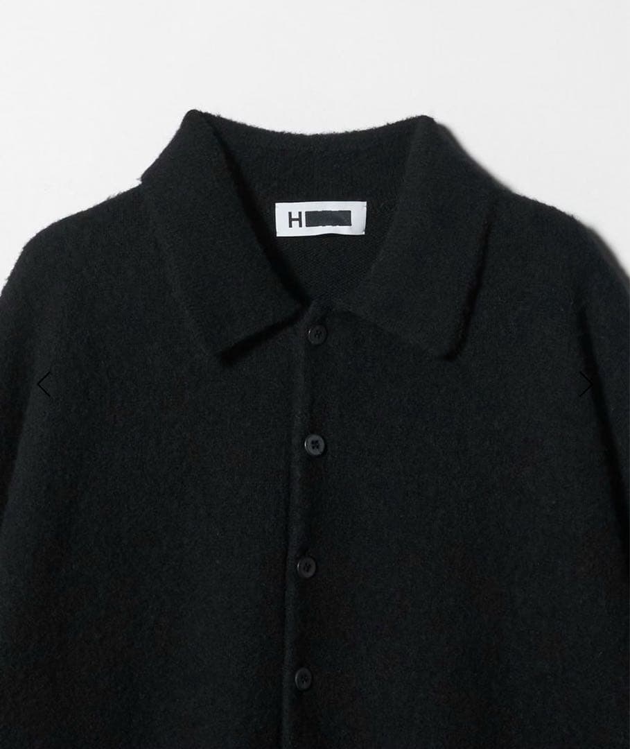 【H BEAUTY&YOUTH】 ナッピングウール 4B ポロカラーニット